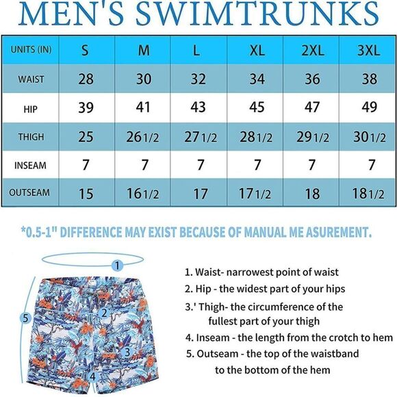 NEW Mens Swim Trunks Quick Dry Shorts Mesh Lining Pockets XL - Picture 5 of 7